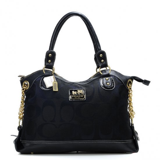 Coach Legacy Pinnacle Lowell In Signature Large Black Satchels ADU | Coach Outlet Canada